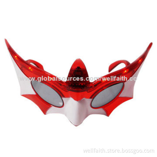 Cool mask sunglasses with LED light up for hallowmas decoration